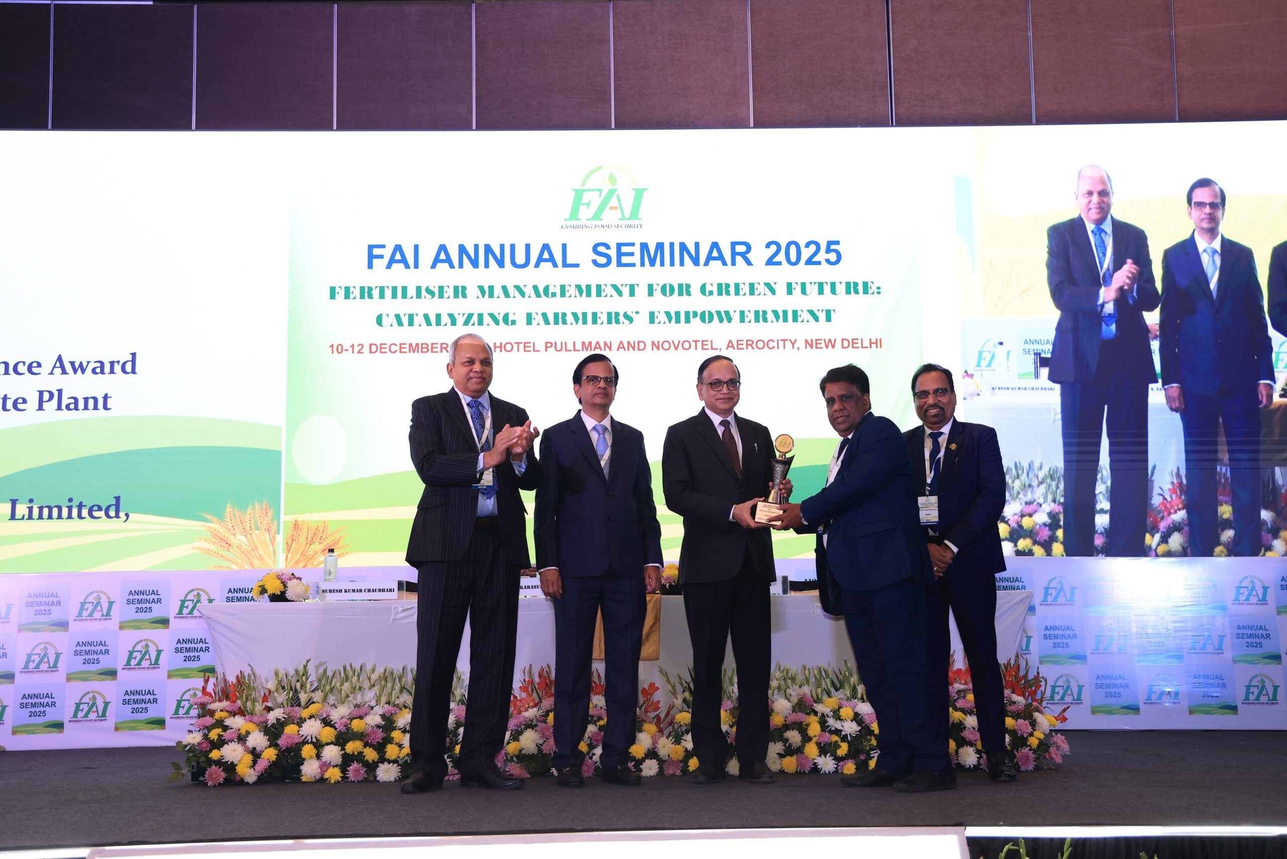 Nandesari Plant &ndash; Winner of Best Production Performance for Operating Fertilisers Unit (SSP) at FAI Annual Seminar 2025