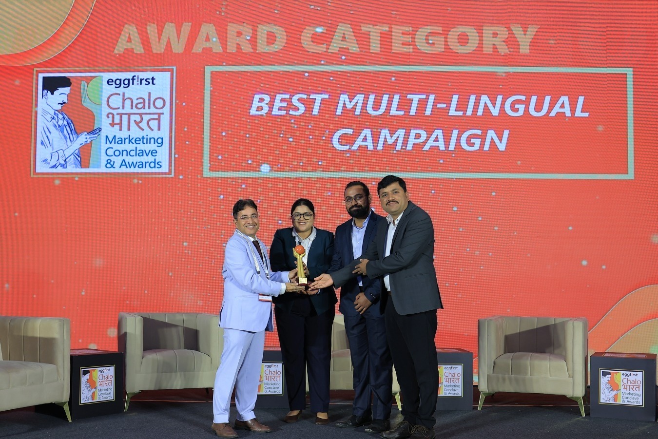 SND & Organic BU win Gold Award at the Eggfirst Chalo Bharat Marketing Conclave and Awards 2026 for the &ldquo;Jyada Ka Vada&rdquo; campaign under the category The Best Multilingual Campaign